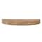 Small Brown Round Wood Floating Wall Shelf